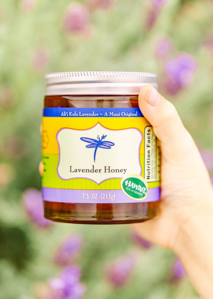 lavender honey from ali'i kula lavender farm for beauty workshop leiohu cosmetics